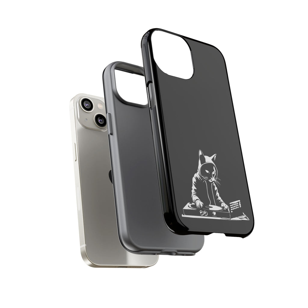 Cat DJ Phone Case | Stylish Tough Cases for Music Lovers, Gift for Cat Owners, Unique Phone Accessory, Cool Tech Gear