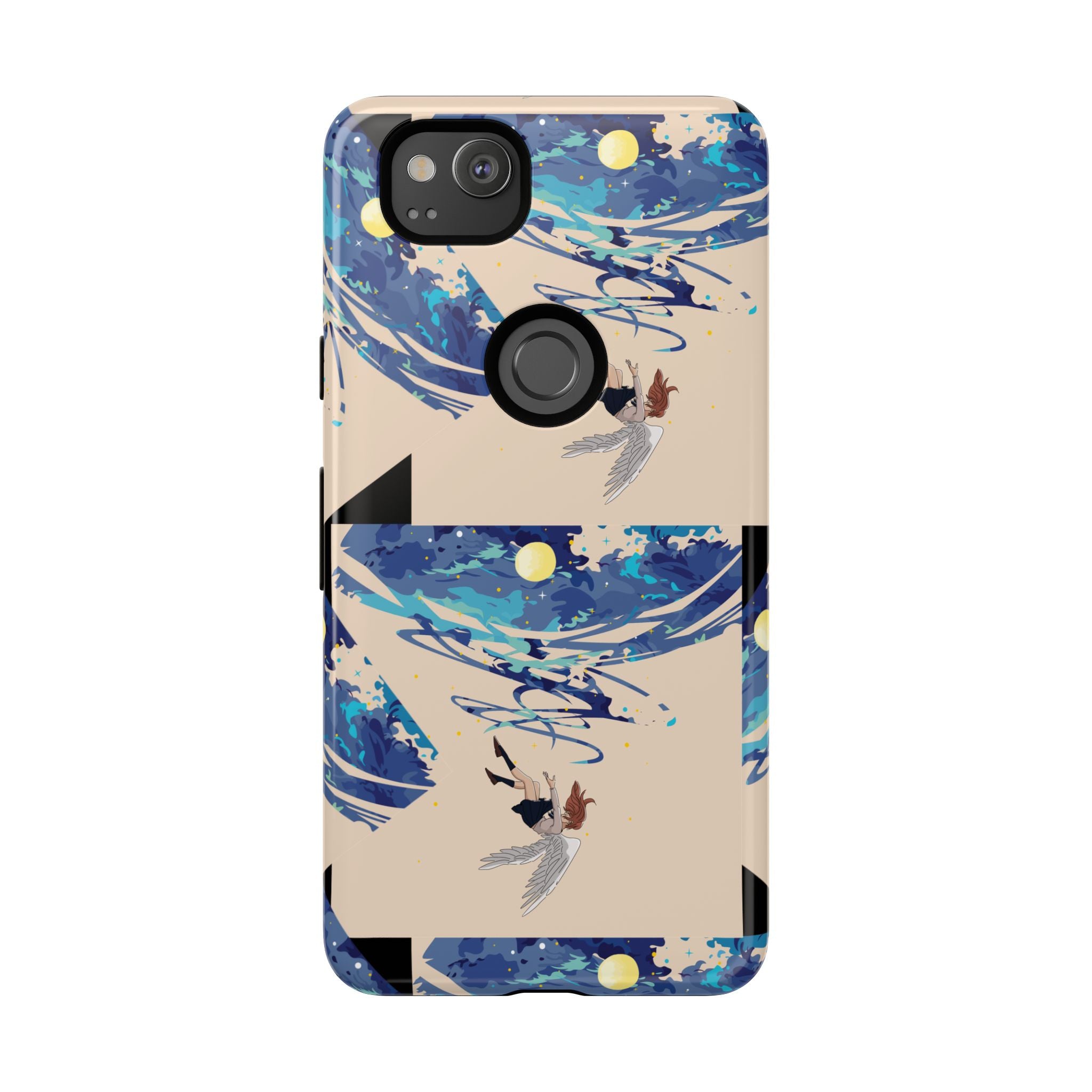 Artistic Phone Case with Abstract Design, Vivid Blue Waves and Fish, Stylish Phone Accessory, Unique Gift Idea, Trendy Tech Decor, [...]