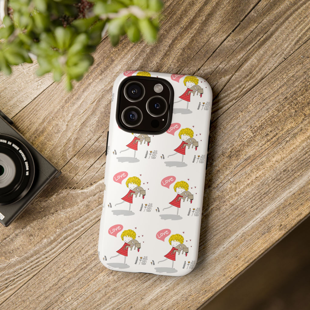 Love-Themed Phone Case | Cute Pet Lover Accessory, Perfect Gift for Birthdays, Anniversaries, Animal Lovers, Valentine's Day