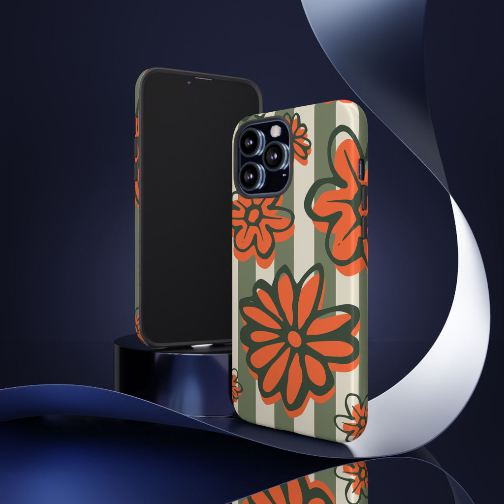 Floral Tough Phone Case - Trendy Protector for Pet Lovers, Super Cute Gift, Floral Design, Stylish Phone Cover, Unique Accessory