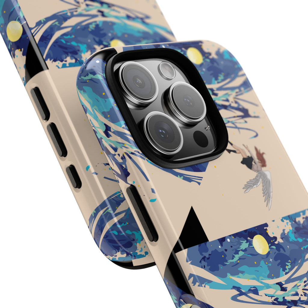 Artistic Phone Case with Abstract Design, Vivid Blue Waves and Fish, Stylish Phone Accessory, Unique Gift Idea, Trendy Tech Decor, [...]