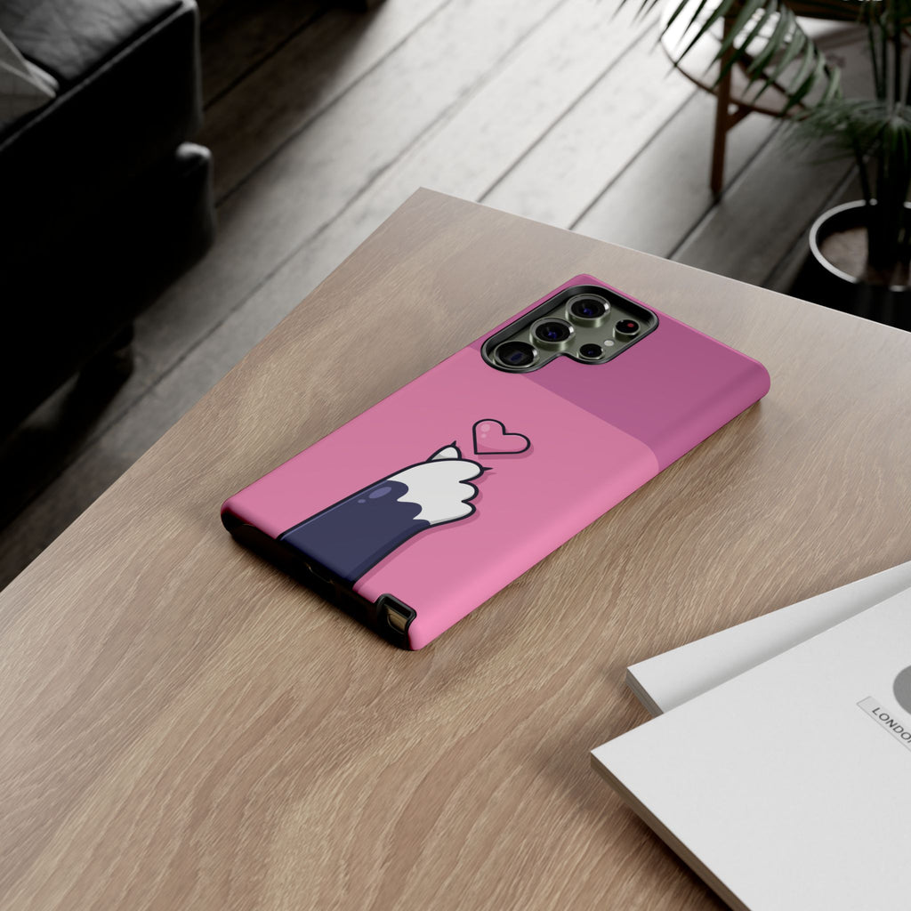 Cute Cat Paw Phone Case, Playful Pet Lover Gift, Animal Print Phone Cover, Heart Design Case, Fun Feminine Case, Kawaii Style