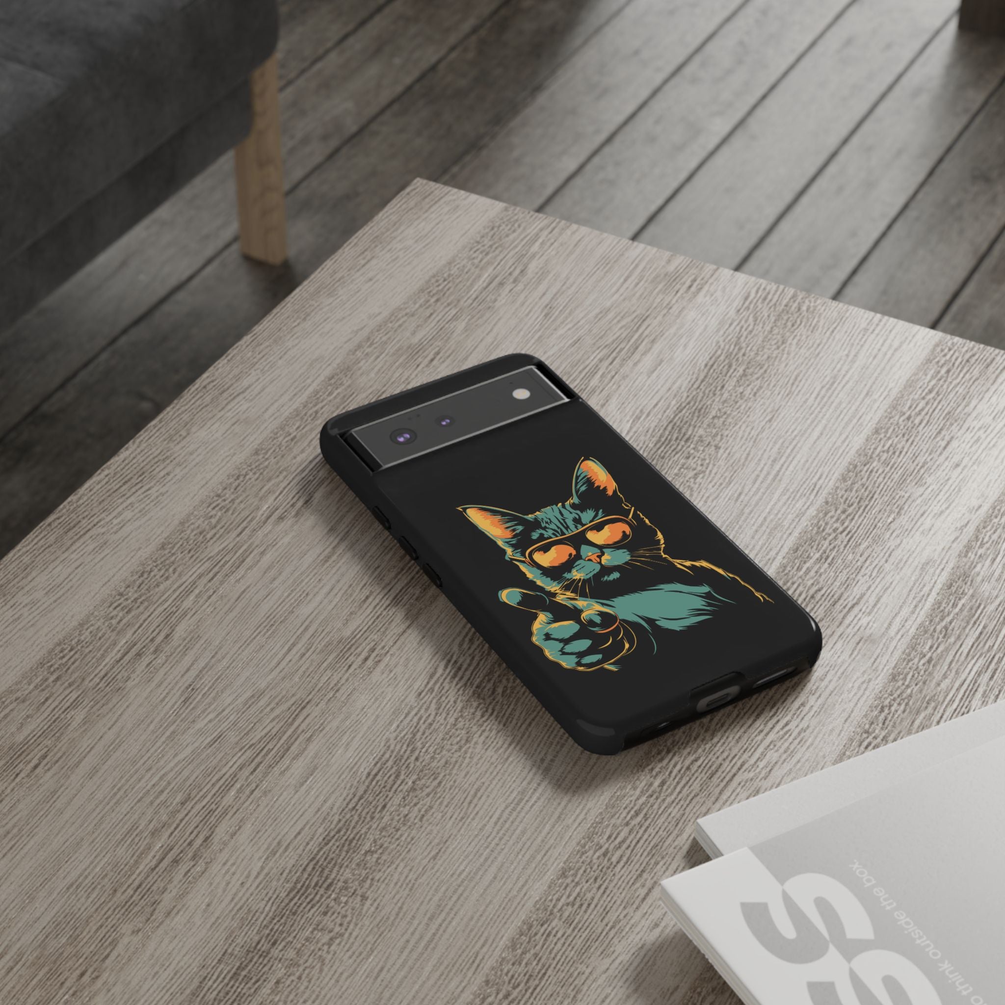 Cool Cat Phone Case, Stylish Phone Cover, Pet Lover Gift, Cute Cat Design, Fun Cat Accessories