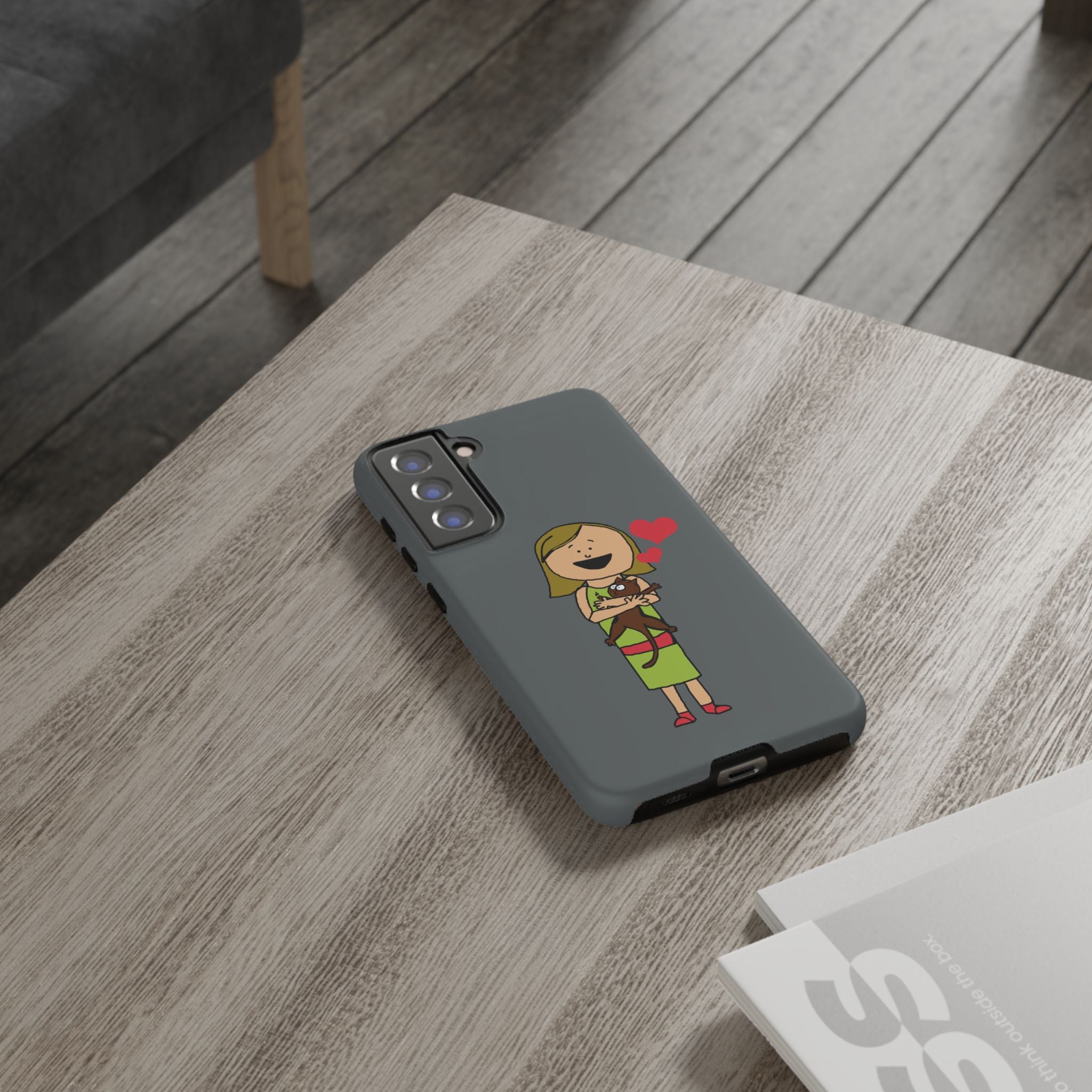 Pet Lover's Phone Case, Cute Animal Phone Cover, Gift for Dog Lovers, Cartoon Design, Fun Smartphone Accessory