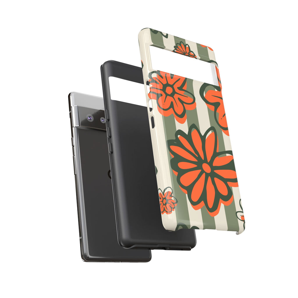 Floral Tough Phone Case - Trendy Protector for Pet Lovers, Super Cute Gift, Floral Design, Stylish Phone Cover, Unique Accessory