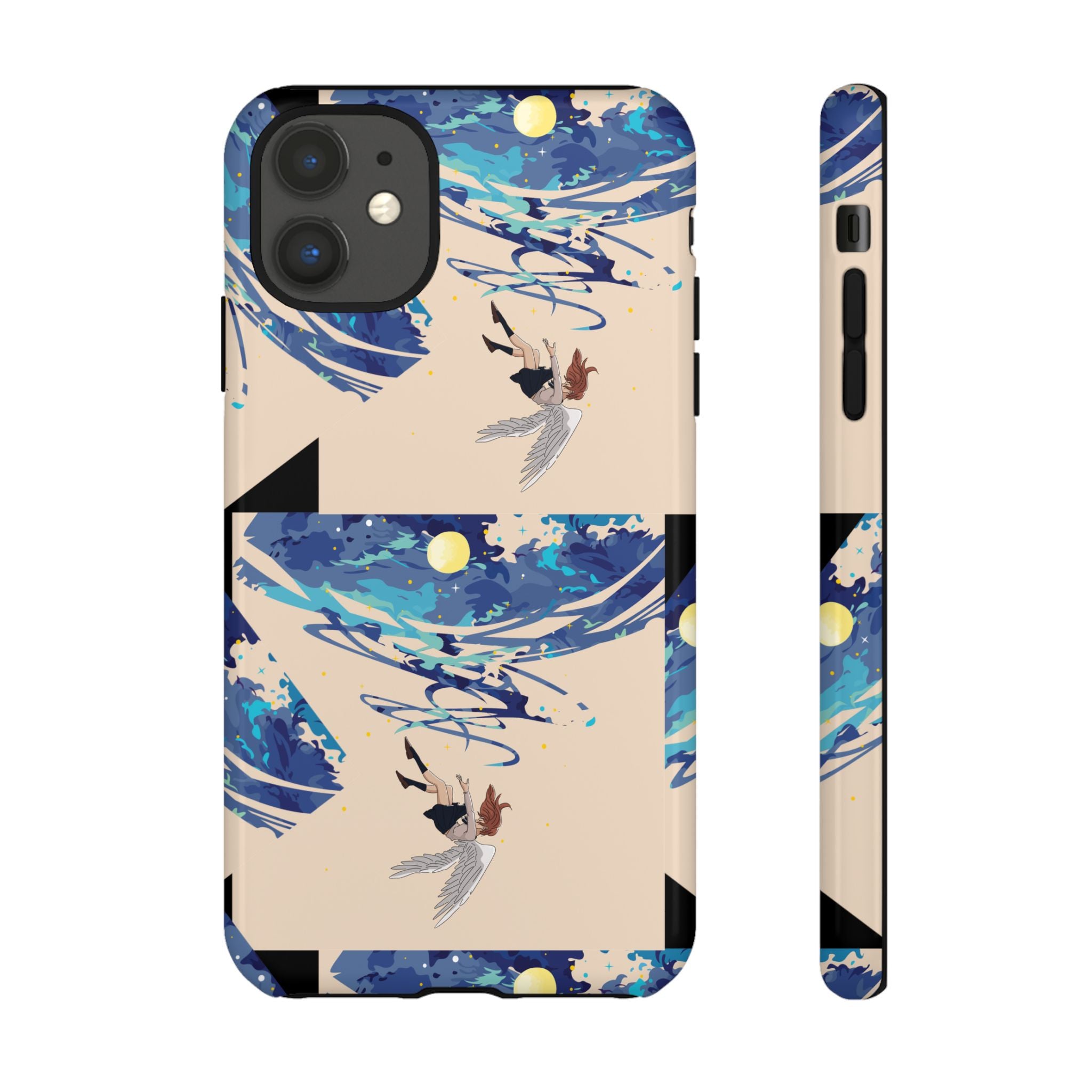 Artistic Phone Case with Abstract Design, Vivid Blue Waves and Fish, Stylish Phone Accessory, Unique Gift Idea, Trendy Tech Decor, [...]