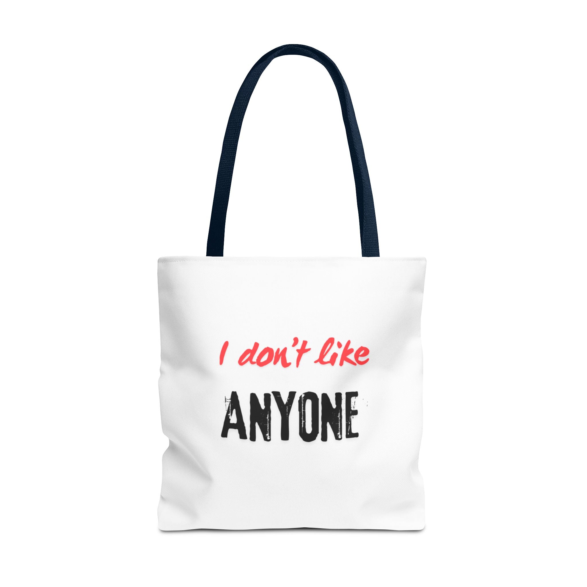 English White "I Like No One" – Anti-Social Tote