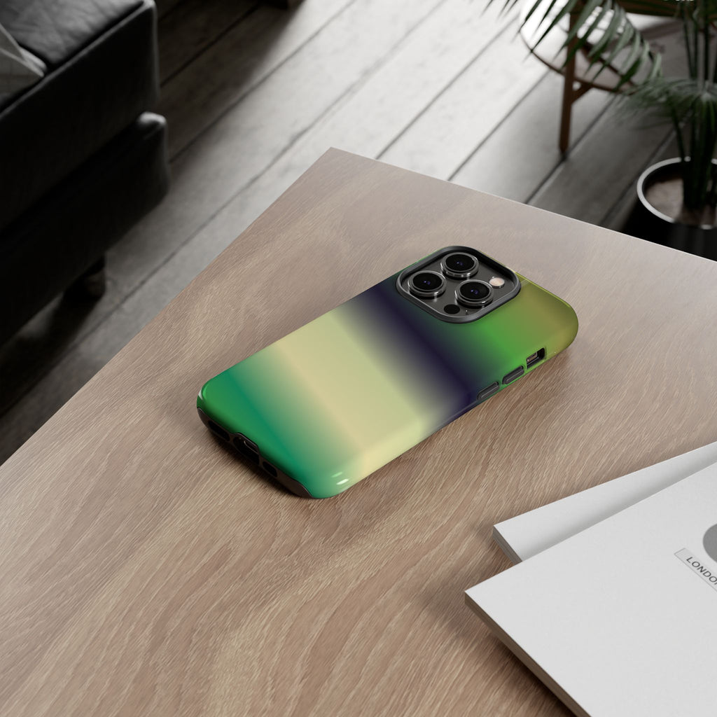 Gradient Phone Case - Tough Cases, Unique Cell Phone Cover, Stylish Tech Accessories, Green and Black Gradient, Perfect Gift