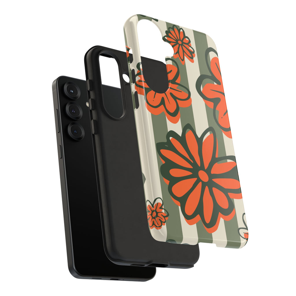Floral Tough Phone Case - Trendy Protector for Pet Lovers, Super Cute Gift, Floral Design, Stylish Phone Cover, Unique Accessory