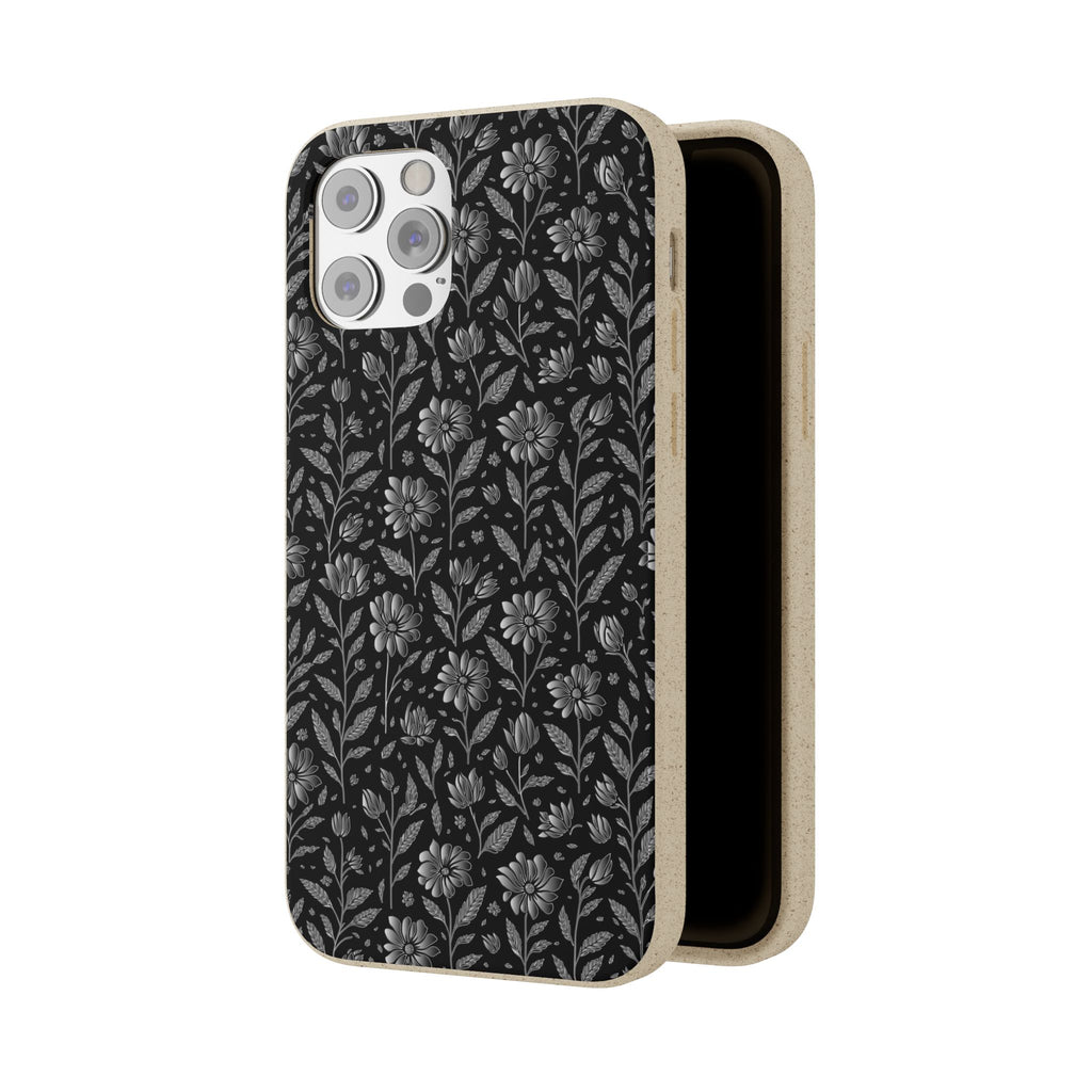 Eco-Friendly Floral Phone Case, Biodegradable iPhone Case, Sustainable Fashion Accessory, Nature Lover Gift, Eco-Conscious Phone Cover
