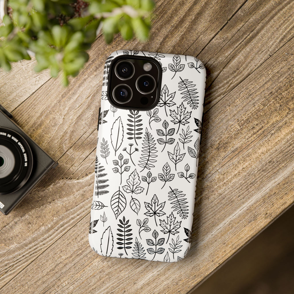 Stylish Phone Case for Nature Lovers, Botanical Design, Gift for Her, Fall Accessories, Customizable Tech Gear