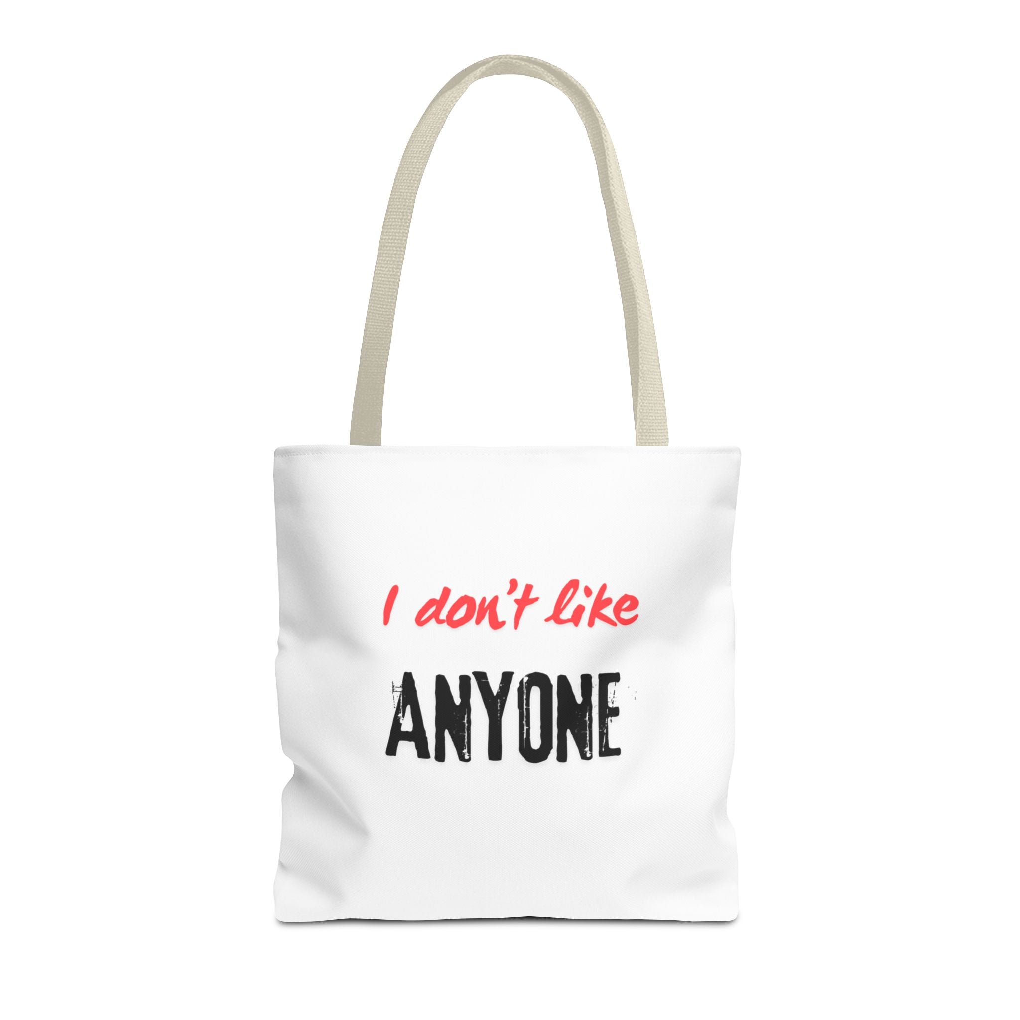 English White "I Like No One" – Anti-Social Tote