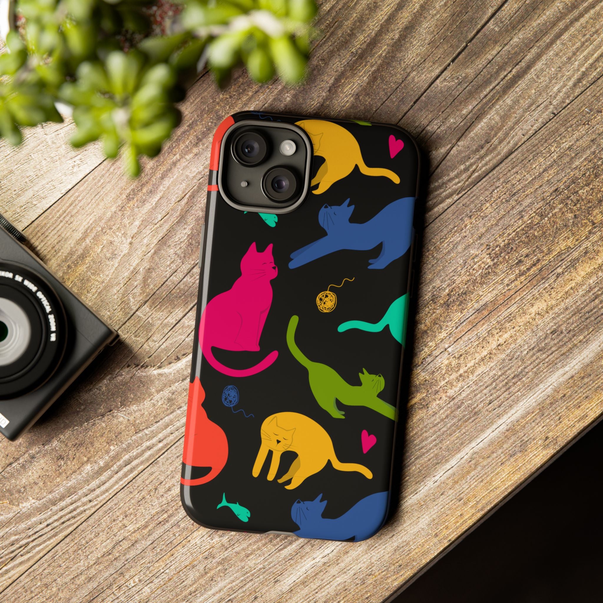 Colorful Cat Phone Case - Fun Pet Lover Accessory, Paw-some Gift for Cat Owners, Colorful Protective Cover, Cute Animal Phone [...]