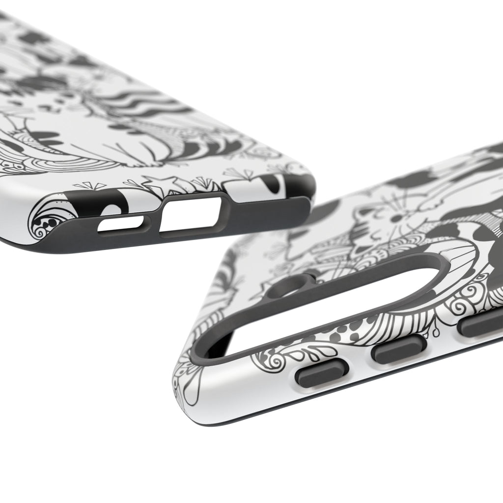 Cat-Themed Phone Case, Cute Cat Art, Pet Lover Gift, Birthday Present, Unique Cat Decor, Fun Tech Accessories, Animal Lover Case
