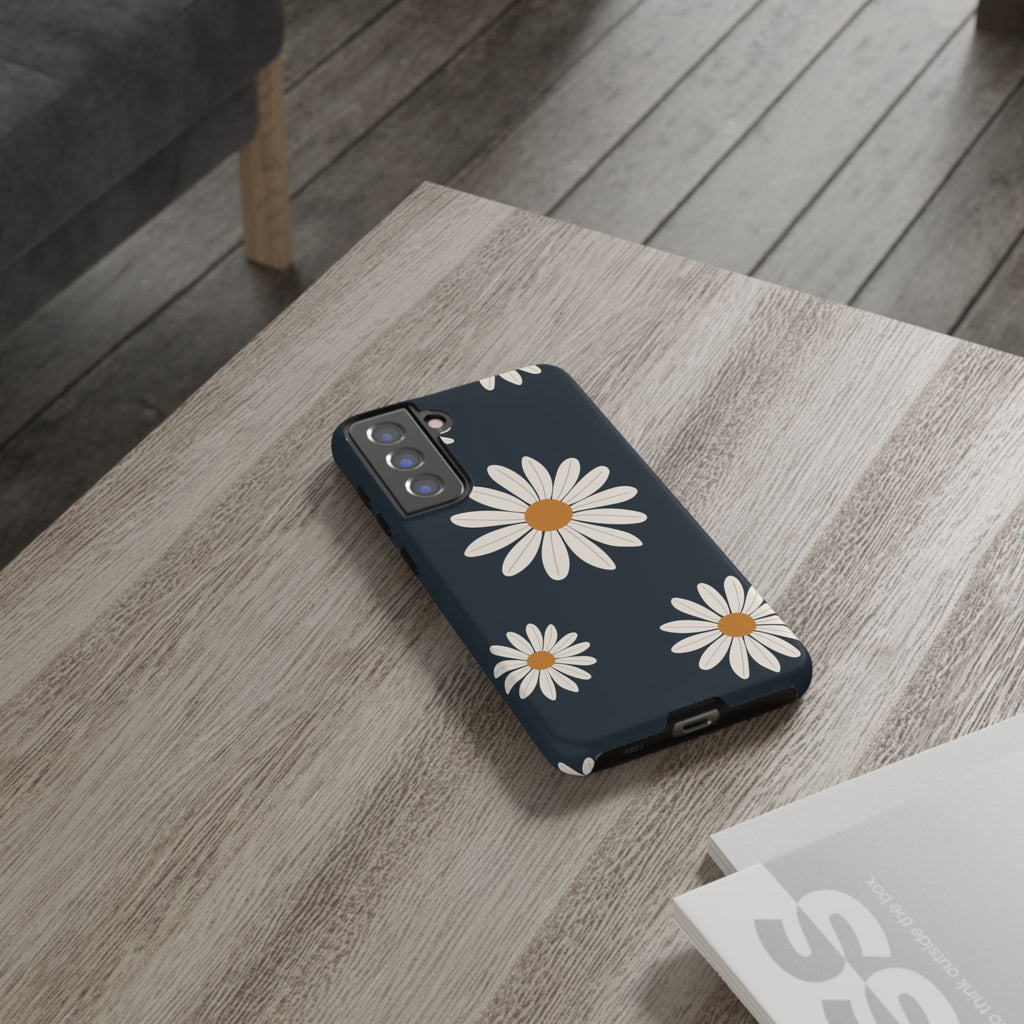 Daisy Phone Case, Floral Phone Cover, Tough Phone Case, Gift for Flower Lovers, Smartphone Accessory, Spring Design