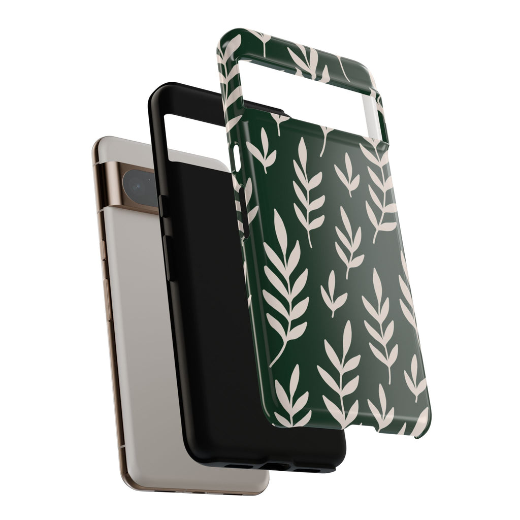 Leafy Phone Case, Tough Cases for Nature Lovers, Green Leaf Design, Eco-Friendly, Stylish Mobile Cover, Gift for Her