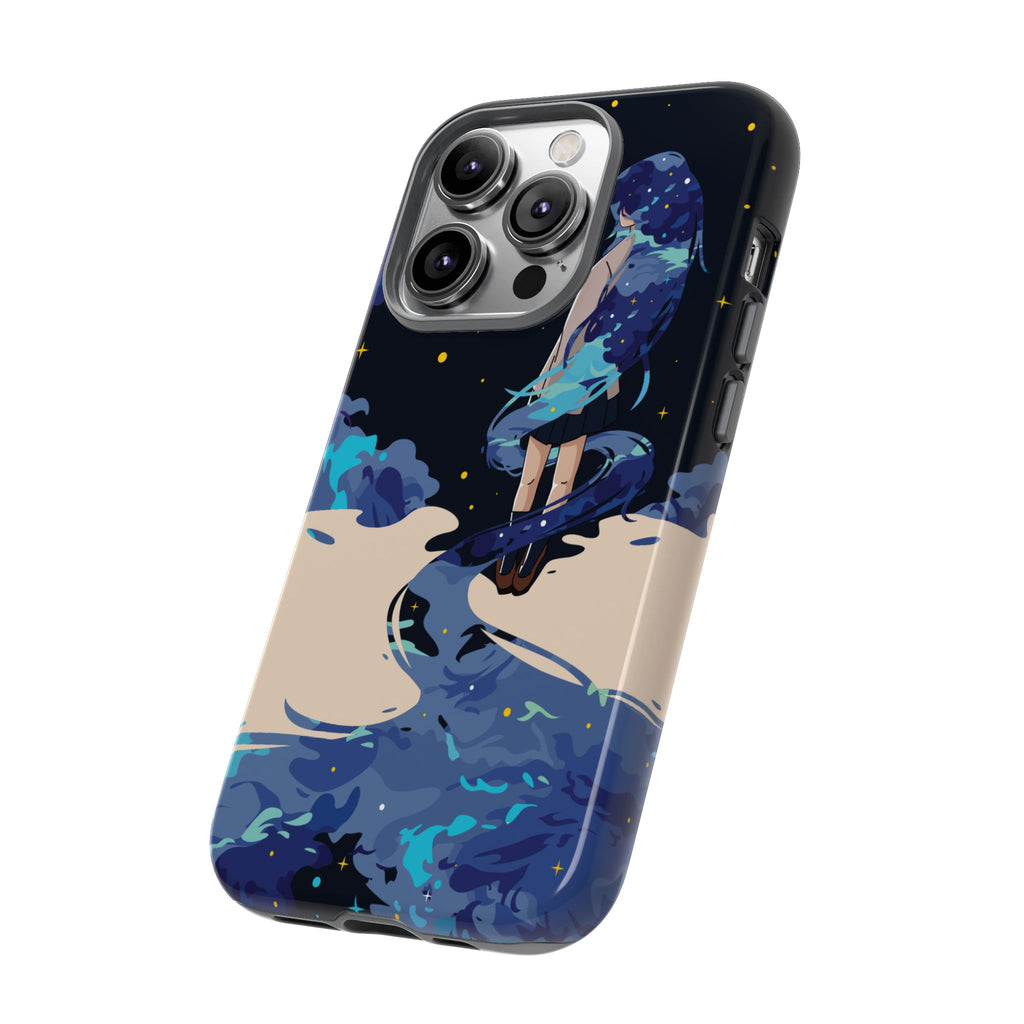 Galaxy-Inspired Phone Case, Celestial Design, Tough Phone Cover, Gift for Space Lovers, Artsy Accessories, Unique Merchandise