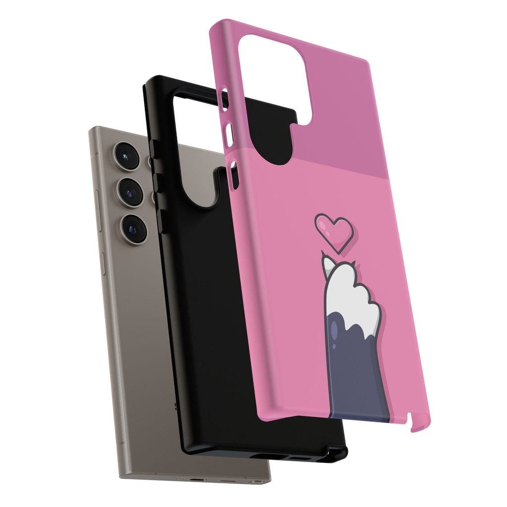Cute Cat Paw Phone Case, Playful Pet Lover Gift, Animal Print Phone Cover, Heart Design Case, Fun Feminine Case, Kawaii Style