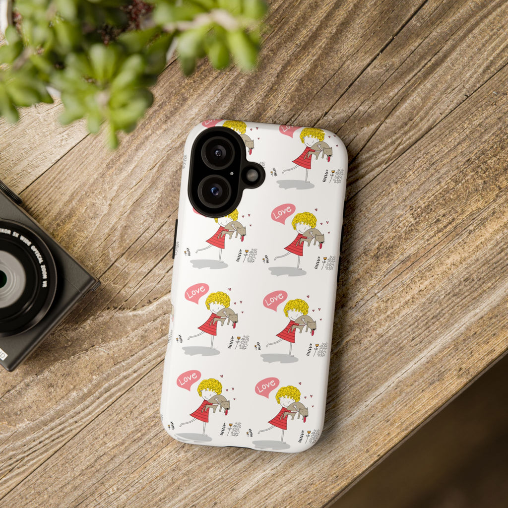 Love-Themed Phone Case | Cute Pet Lover Accessory, Perfect Gift for Birthdays, Anniversaries, Animal Lovers, Valentine's Day