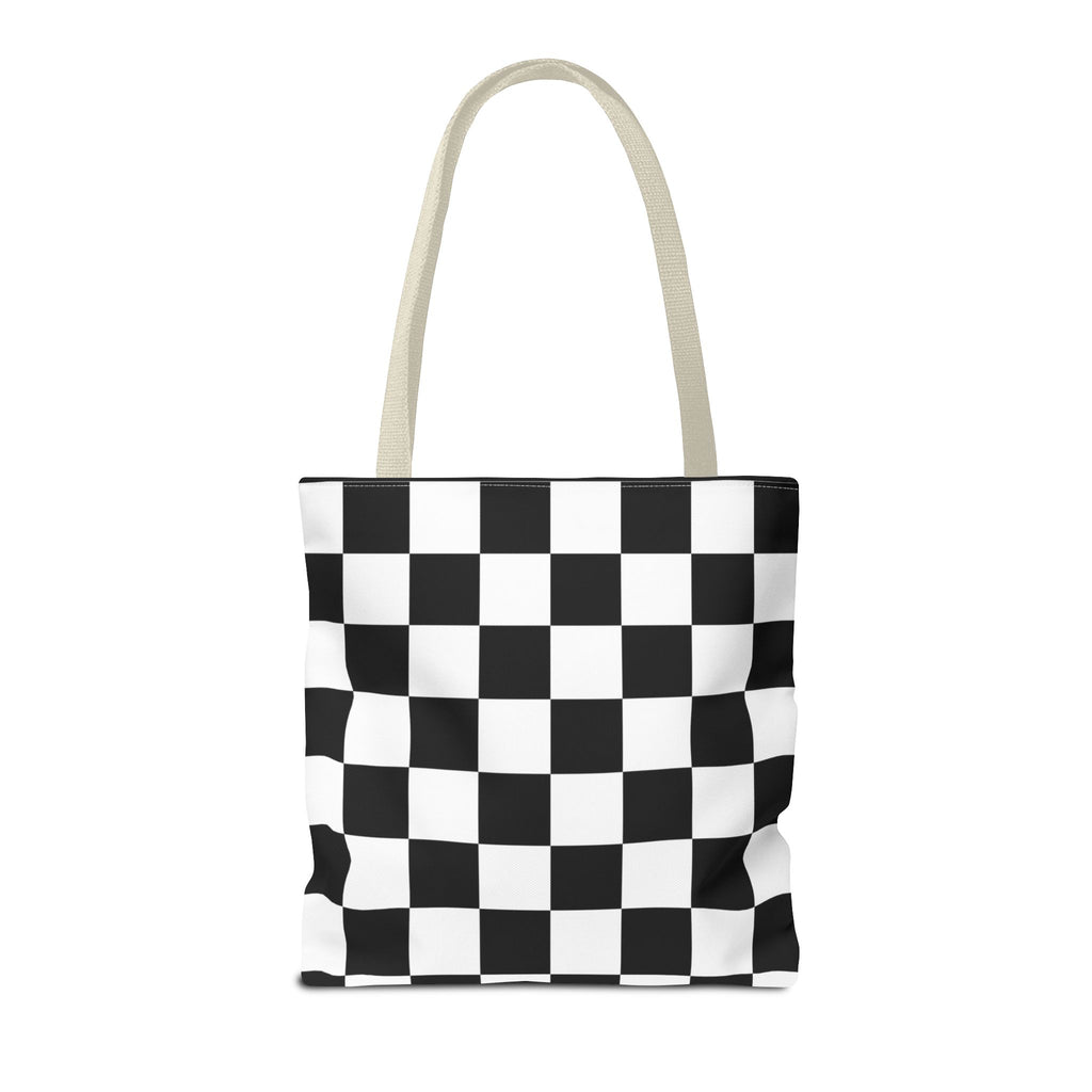 Tote Bag Finish Line - Checkered Victory – Tote Bag for Racing Fans