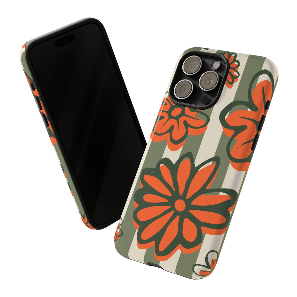 Floral Tough Phone Case - Trendy Protector for Pet Lovers, Super Cute Gift, Floral Design, Stylish Phone Cover, Unique Accessory