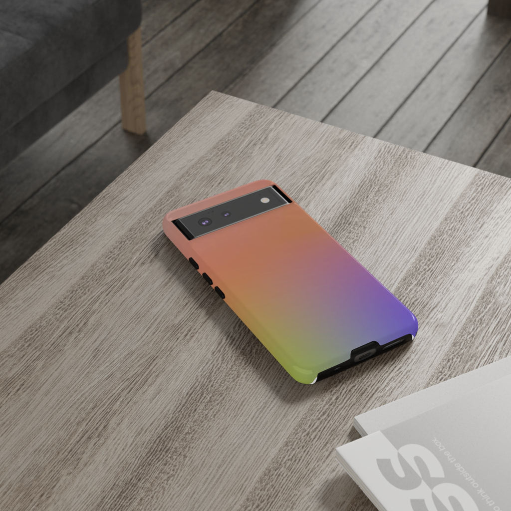 Colorful Gradient Phone Case, Tough Cases for iPhone, Customizable Phone Cover, Trendy Tech Accessory, Gift for Tech Lovers