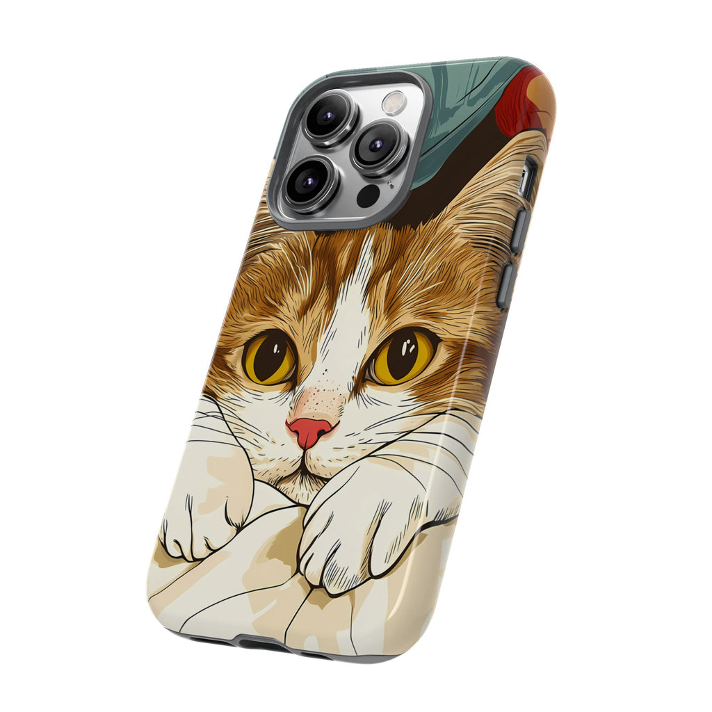 Cute Cat Phone Case - Ideal for Cat Lovers, Pet Owners, Birthday Gifts, Smartphone Accessories, Funny Pet Humor