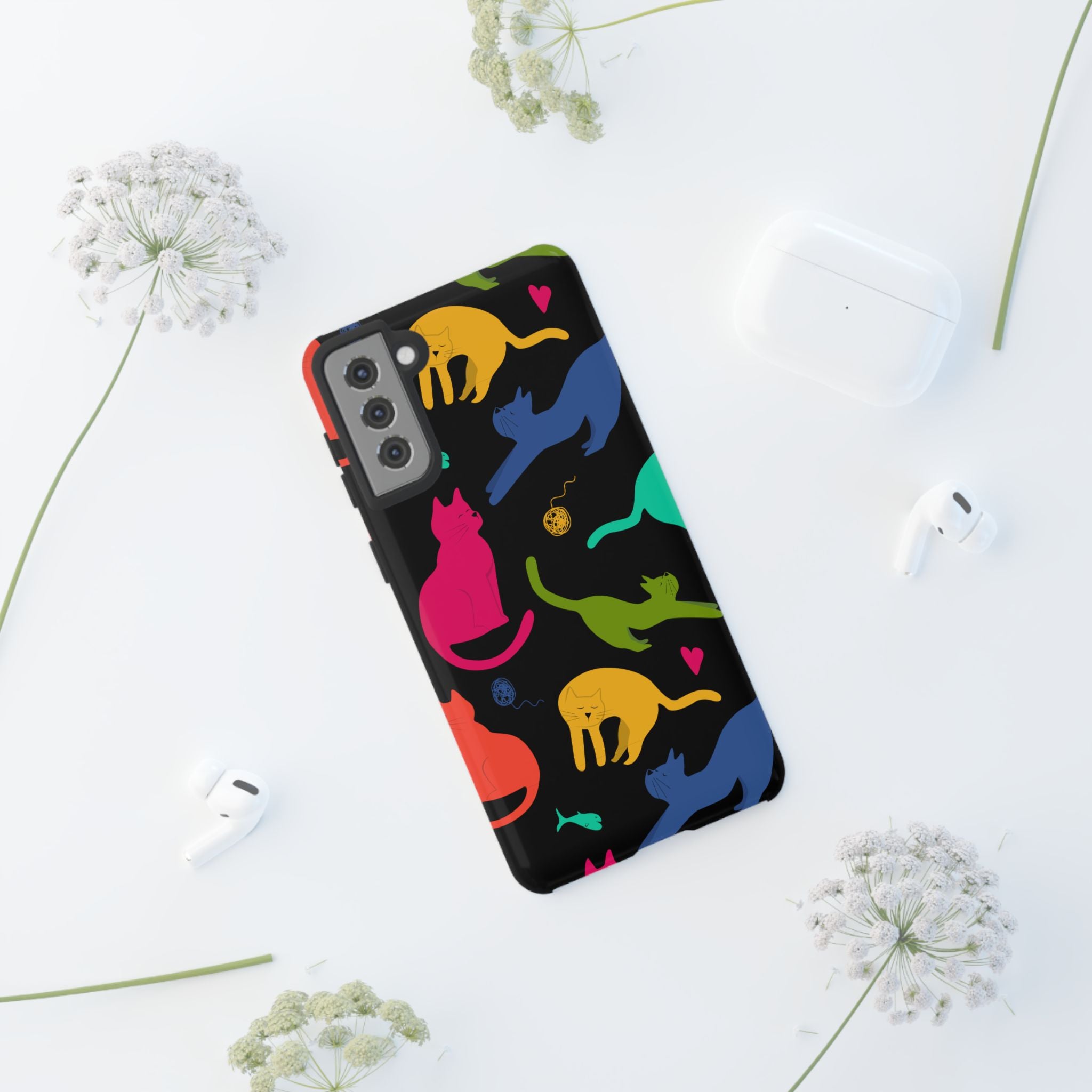Colorful Cat Phone Case - Fun Pet Lover Accessory, Paw-some Gift for Cat Owners, Colorful Protective Cover, Cute Animal Phone [...]