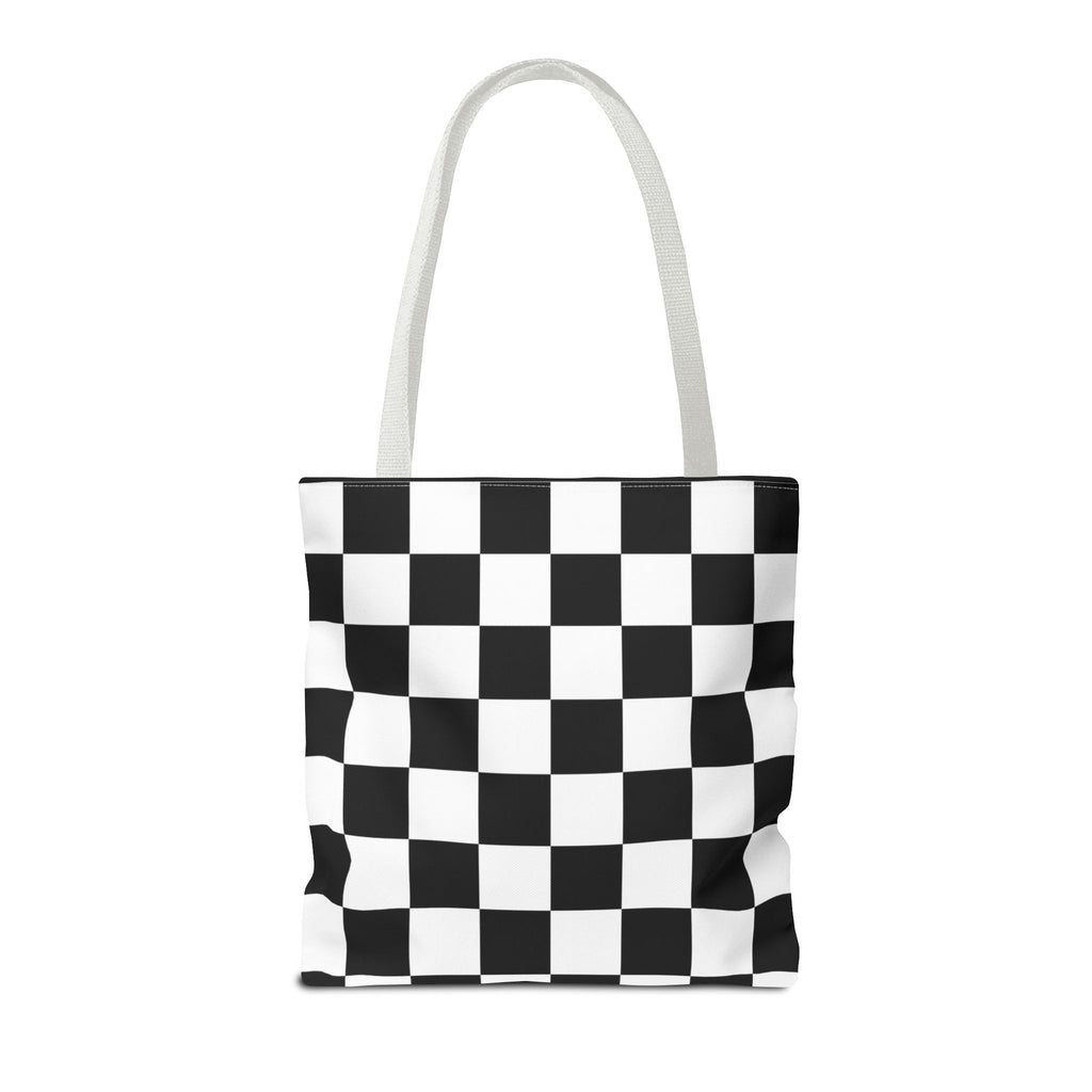 Tote Bag Finish Line - Checkered Victory – Tote Bag for Racing Fans