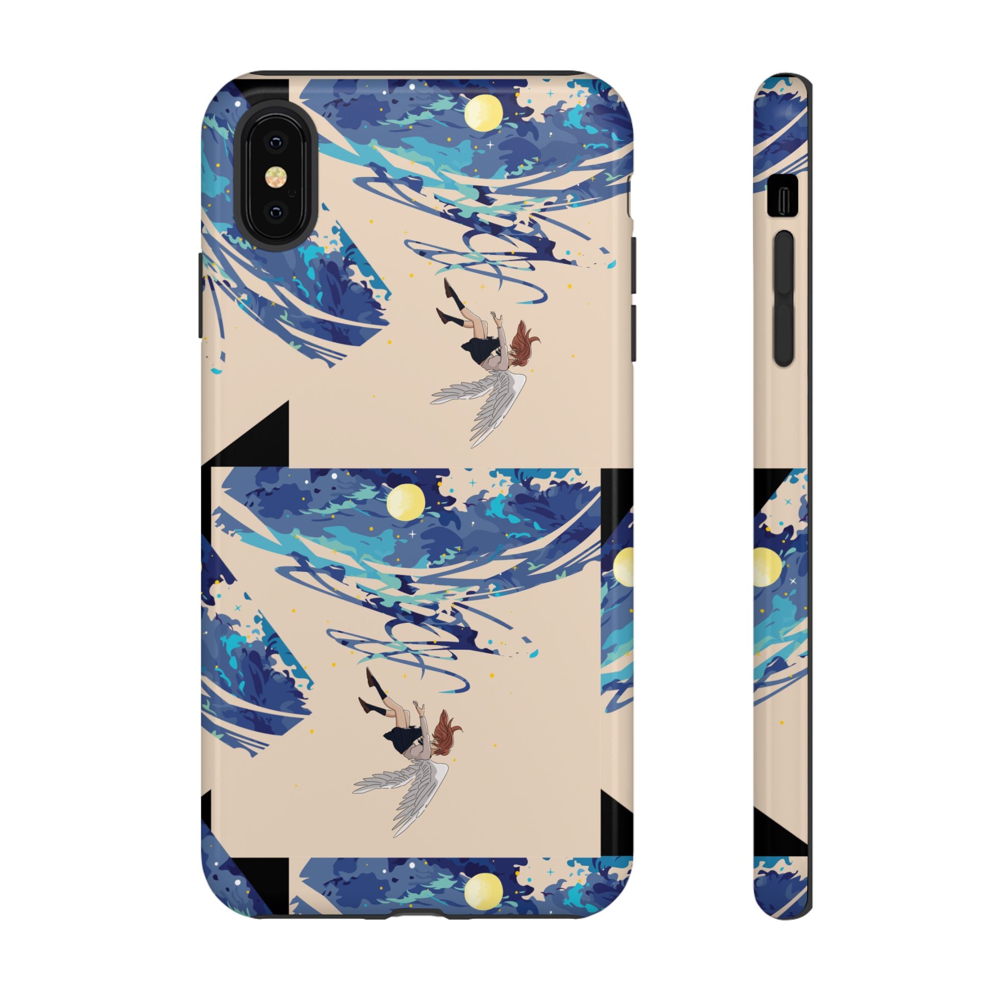 Artistic Phone Case with Abstract Design, Vivid Blue Waves and Fish, Stylish Phone Accessory, Unique Gift Idea, Trendy Tech Decor, [...]