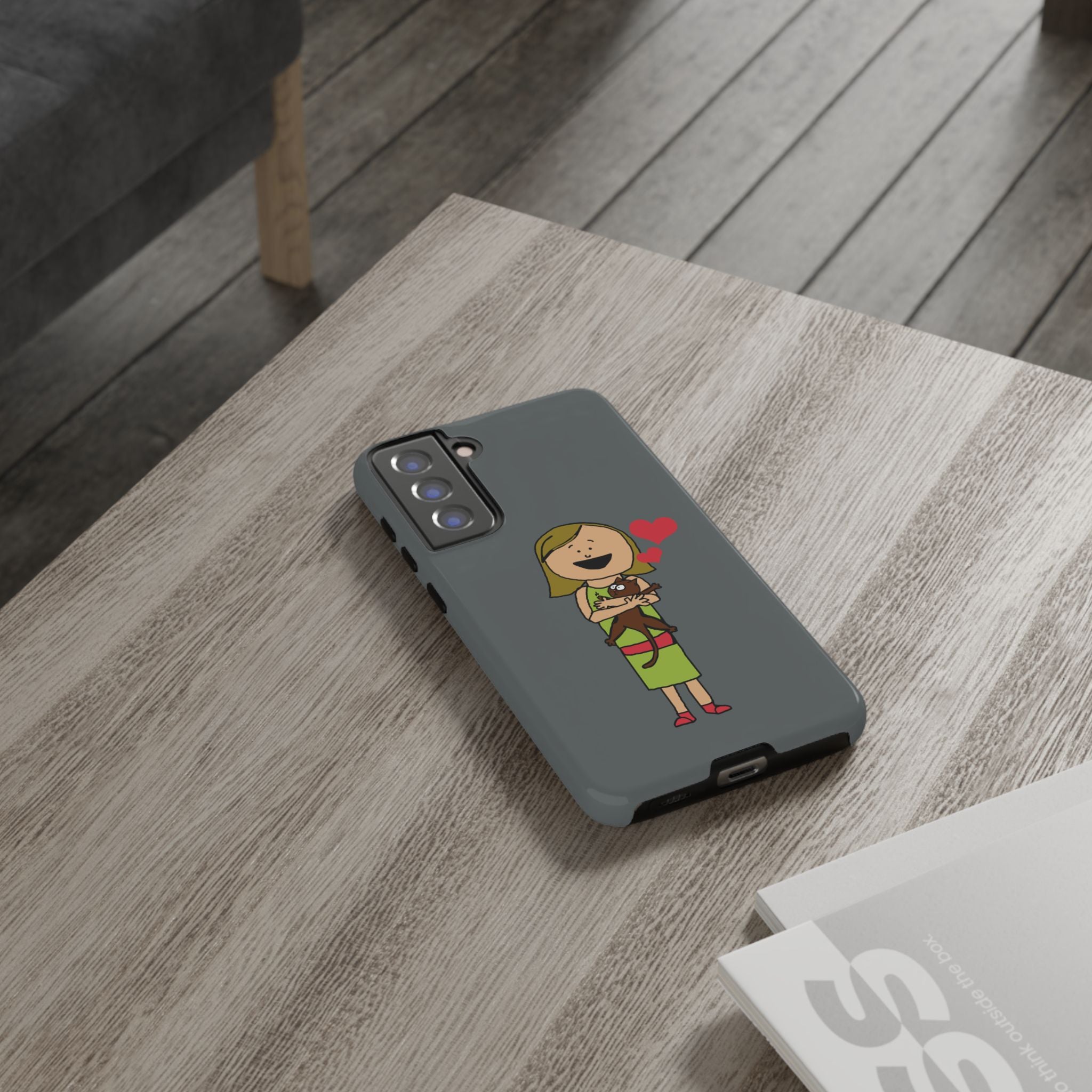 Pet Lover's Phone Case, Cute Animal Phone Cover, Gift for Dog Lovers, Cartoon Design, Fun Smartphone Accessory