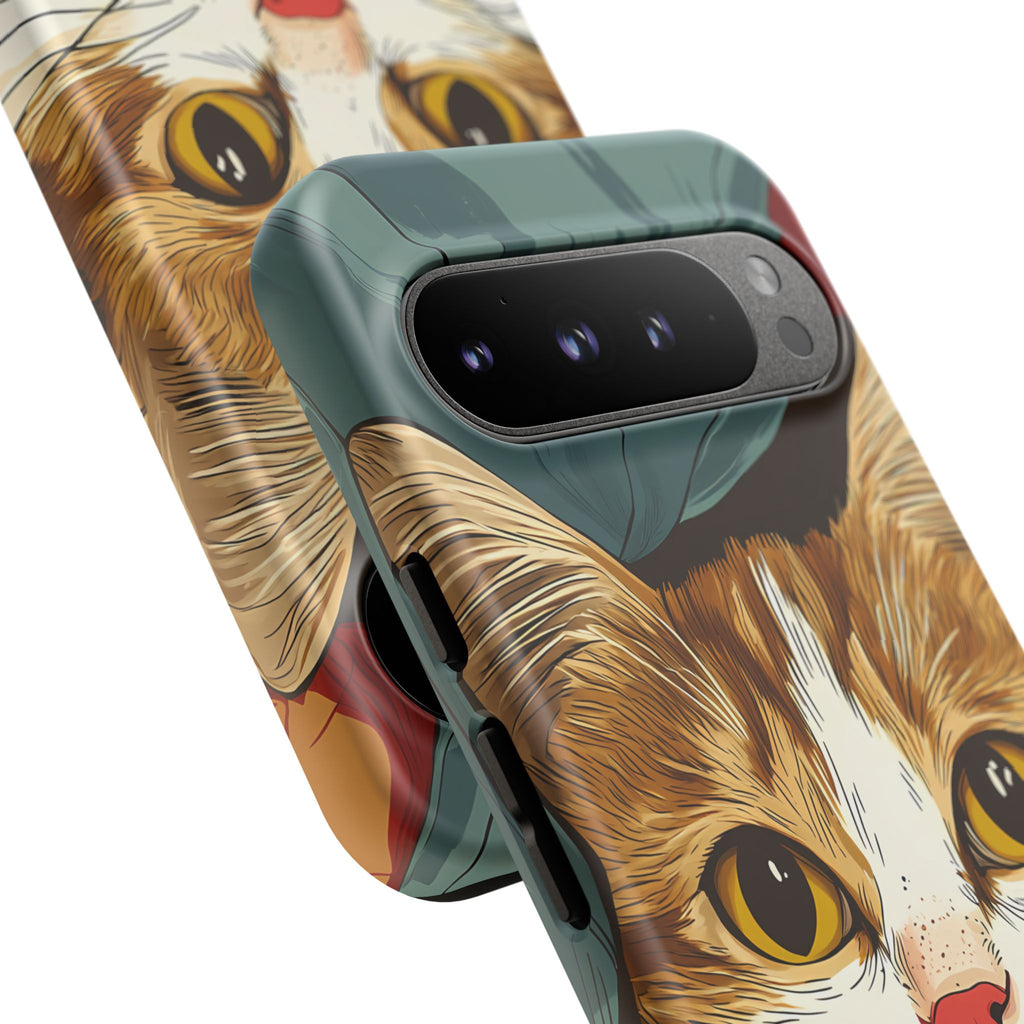 Cute Cat Phone Case - Ideal for Cat Lovers, Pet Owners, Birthday Gifts, Smartphone Accessories, Funny Pet Humor