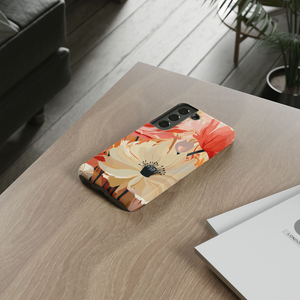 Floral Phone Case, Tough Protective Cover for Floral Lovers, Perfect Gift for Friends, Spring Celebration, Art Lovers Gift
