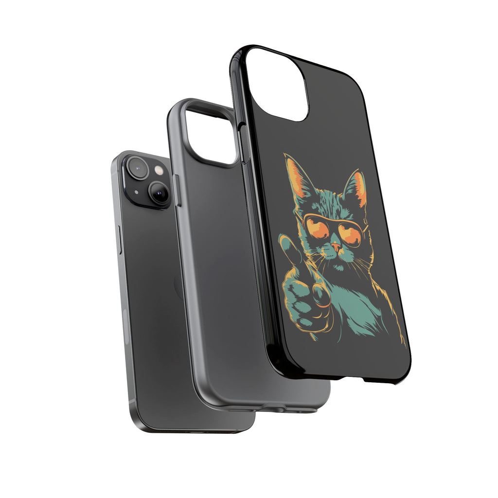 Cool Cat Phone Case, Stylish Phone Cover, Pet Lover Gift, Cute Cat Design, Fun Cat Accessories