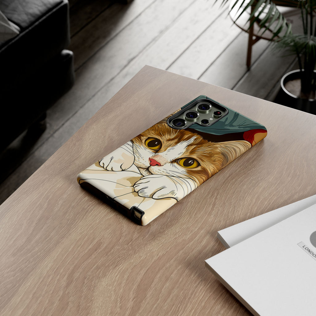 Cute Cat Phone Case - Ideal for Cat Lovers, Pet Owners, Birthday Gifts, Smartphone Accessories, Funny Pet Humor