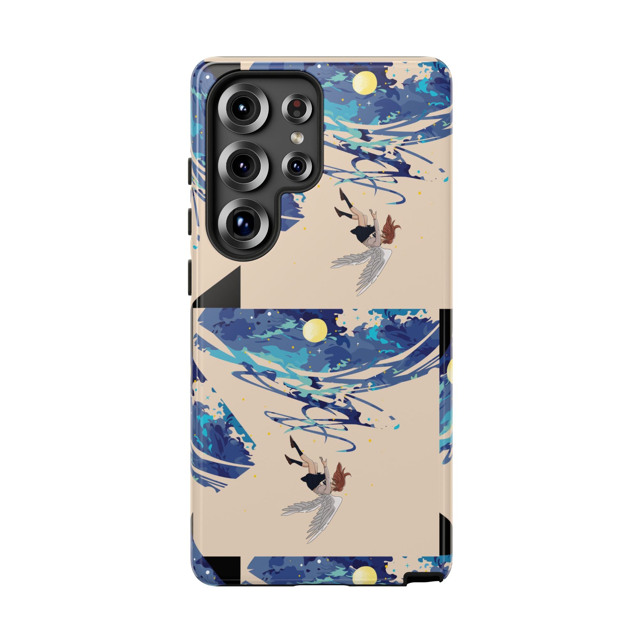 Artistic Phone Case with Abstract Design, Vivid Blue Waves and Fish, Stylish Phone Accessory, Unique Gift Idea, Trendy Tech Decor, [...]