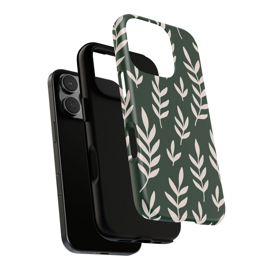 Leafy Phone Case, Tough Cases for Nature Lovers, Green Leaf Design, Eco-Friendly, Stylish Mobile Cover, Gift for Her