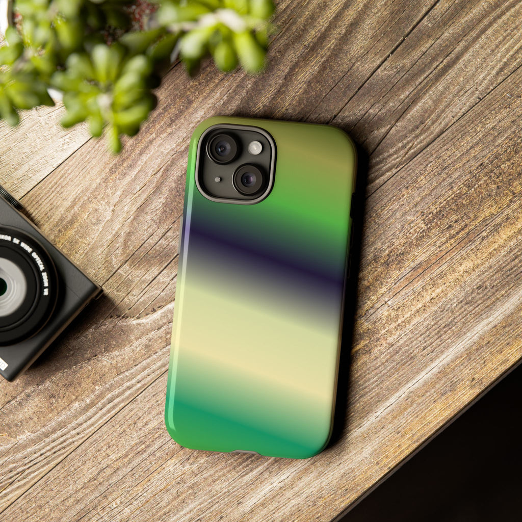 Gradient Phone Case - Tough Cases, Unique Cell Phone Cover, Stylish Tech Accessories, Green and Black Gradient, Perfect Gift