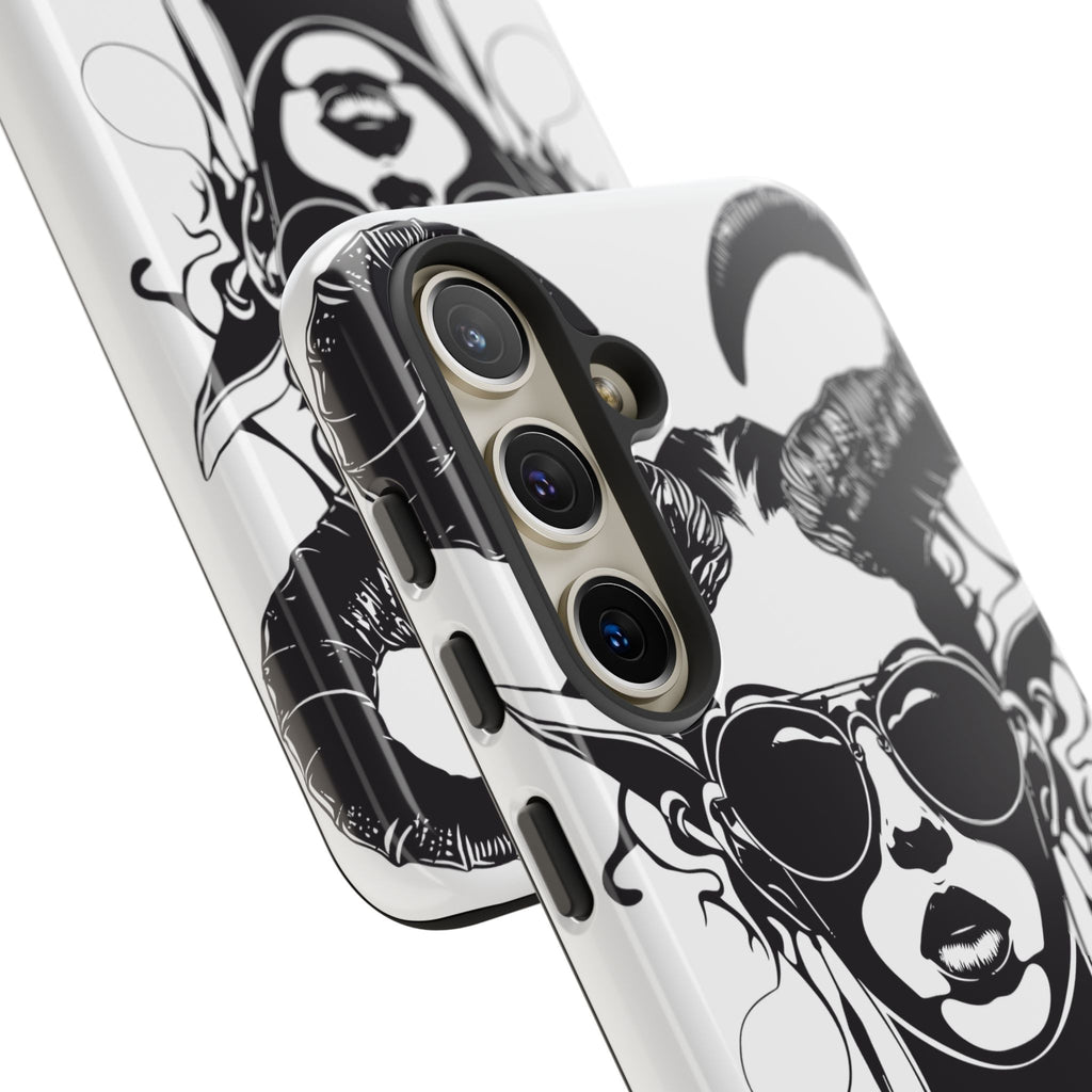 Tough Cases: Stylish Phone Case with Edgy Design, Protective Cover, Gift for Her, Trendy Accessories, Unique Art, Holiday Present