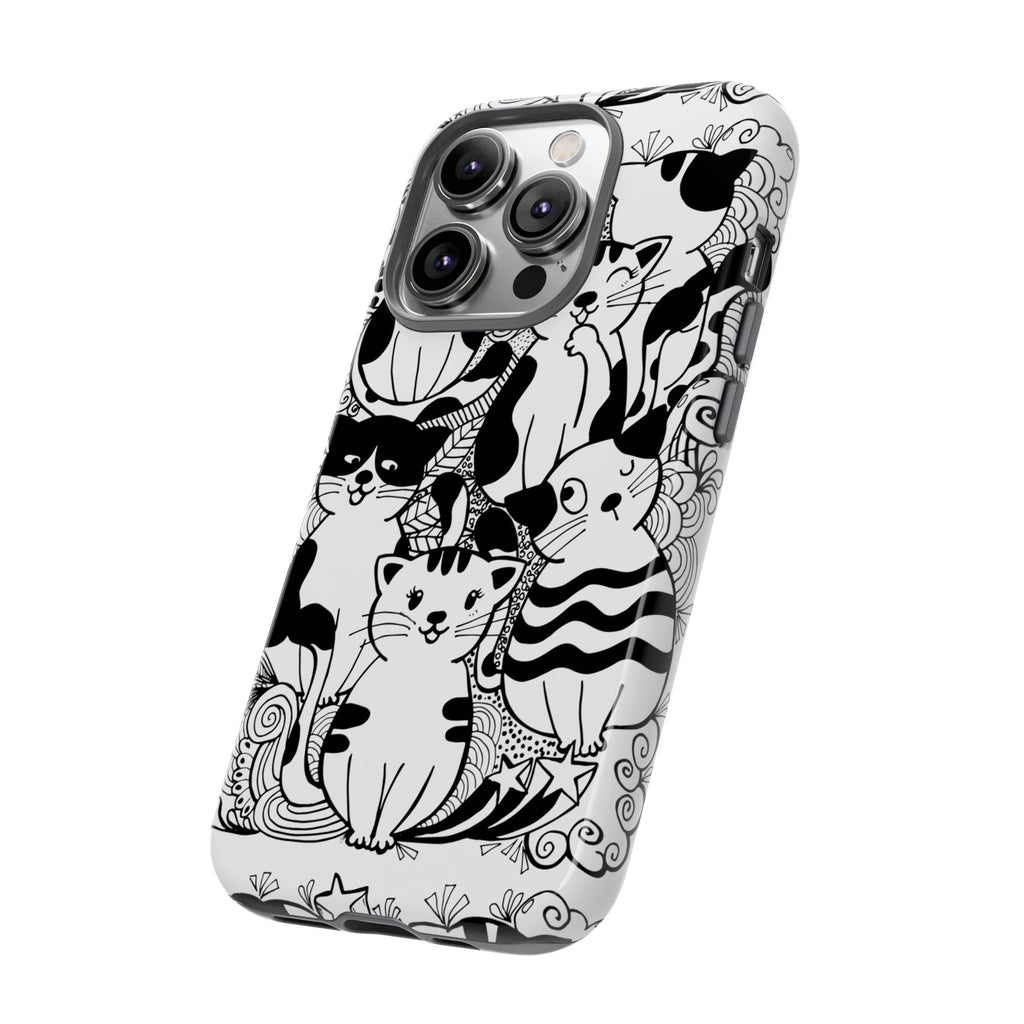 Cat-Themed Phone Case, Cute Cat Art, Pet Lover Gift, Birthday Present, Unique Cat Decor, Fun Tech Accessories, Animal Lover Case