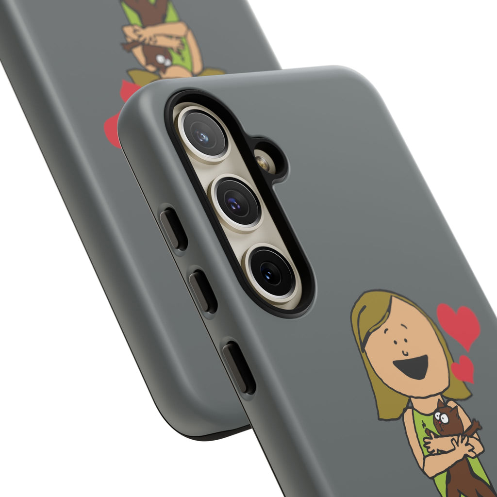 Pet Lover's Phone Case, Cute Animal Phone Cover, Gift for Dog Lovers, Cartoon Design, Fun Smartphone Accessory