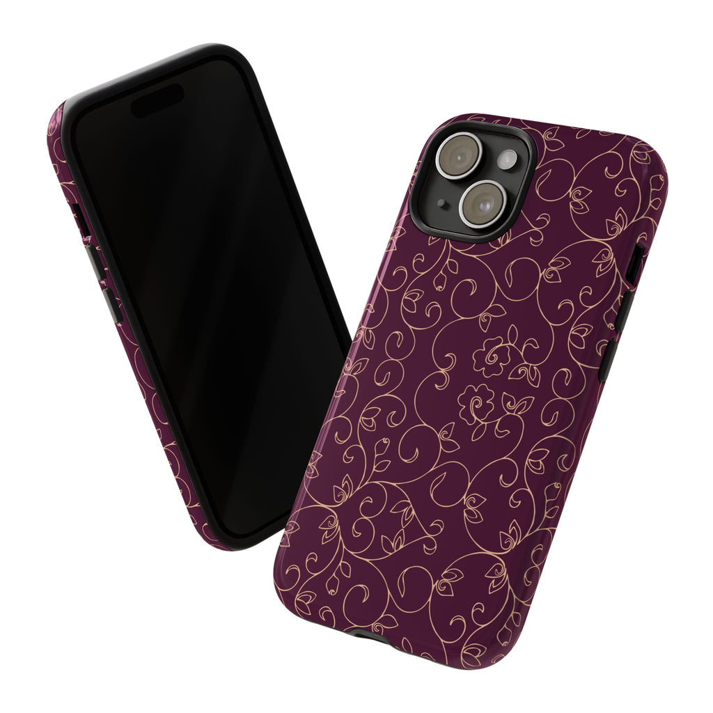 Elegant Floral Phone Case | Durable Mobile Cover, Gift for Her, Floral Design, Stylish Accessory, Phone Protection
