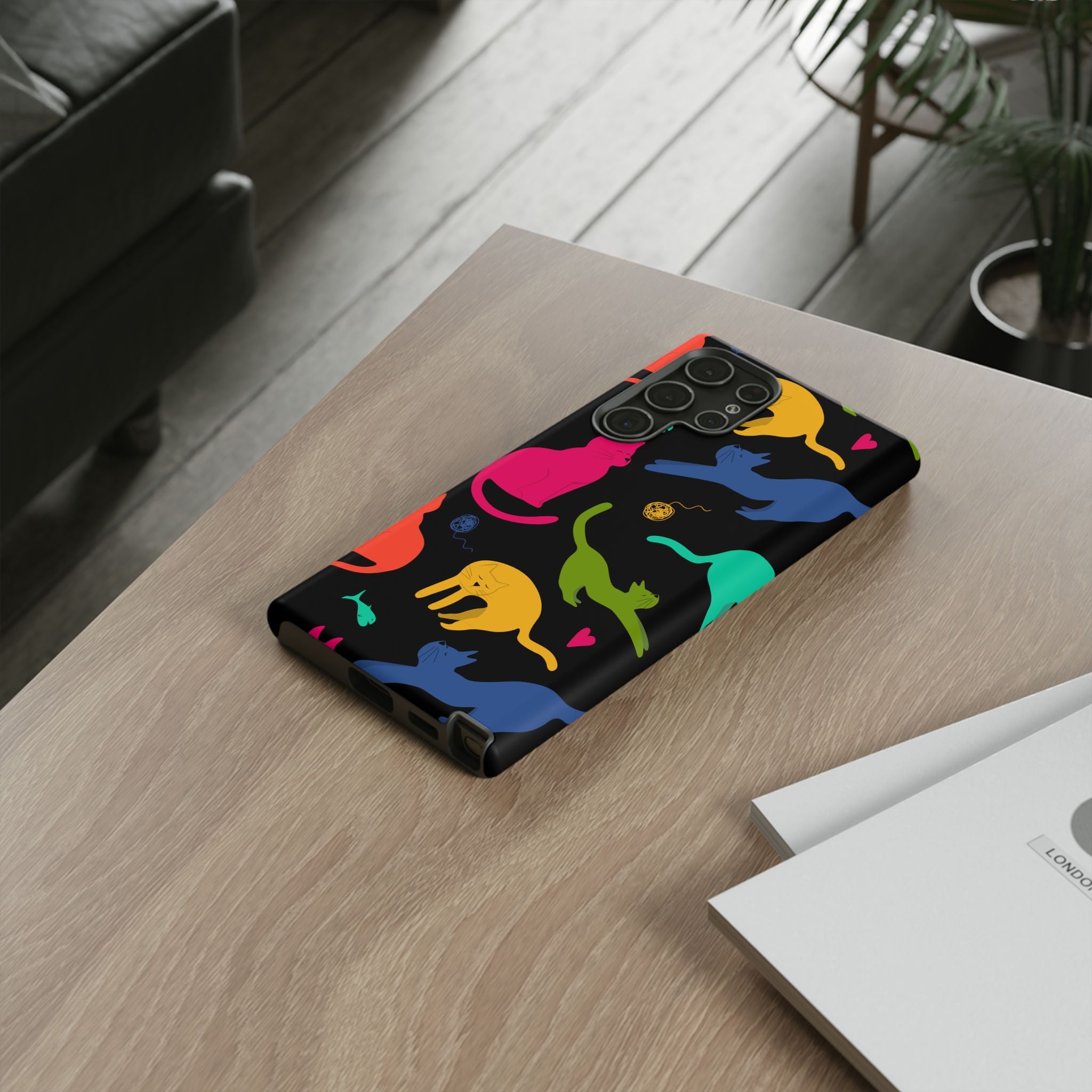 Colorful Cat Phone Case - Fun Pet Lover Accessory, Paw-some Gift for Cat Owners, Colorful Protective Cover, Cute Animal Phone [...]