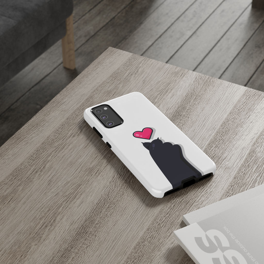 Cute Cat Love Phone Case, Tough Cell Phone Cover, Animal Lover Gifts, Pet Parent Accessories, Valentine's Day Essentials
