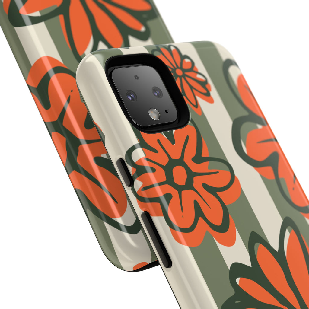 Floral Tough Phone Case - Trendy Protector for Pet Lovers, Super Cute Gift, Floral Design, Stylish Phone Cover, Unique Accessory