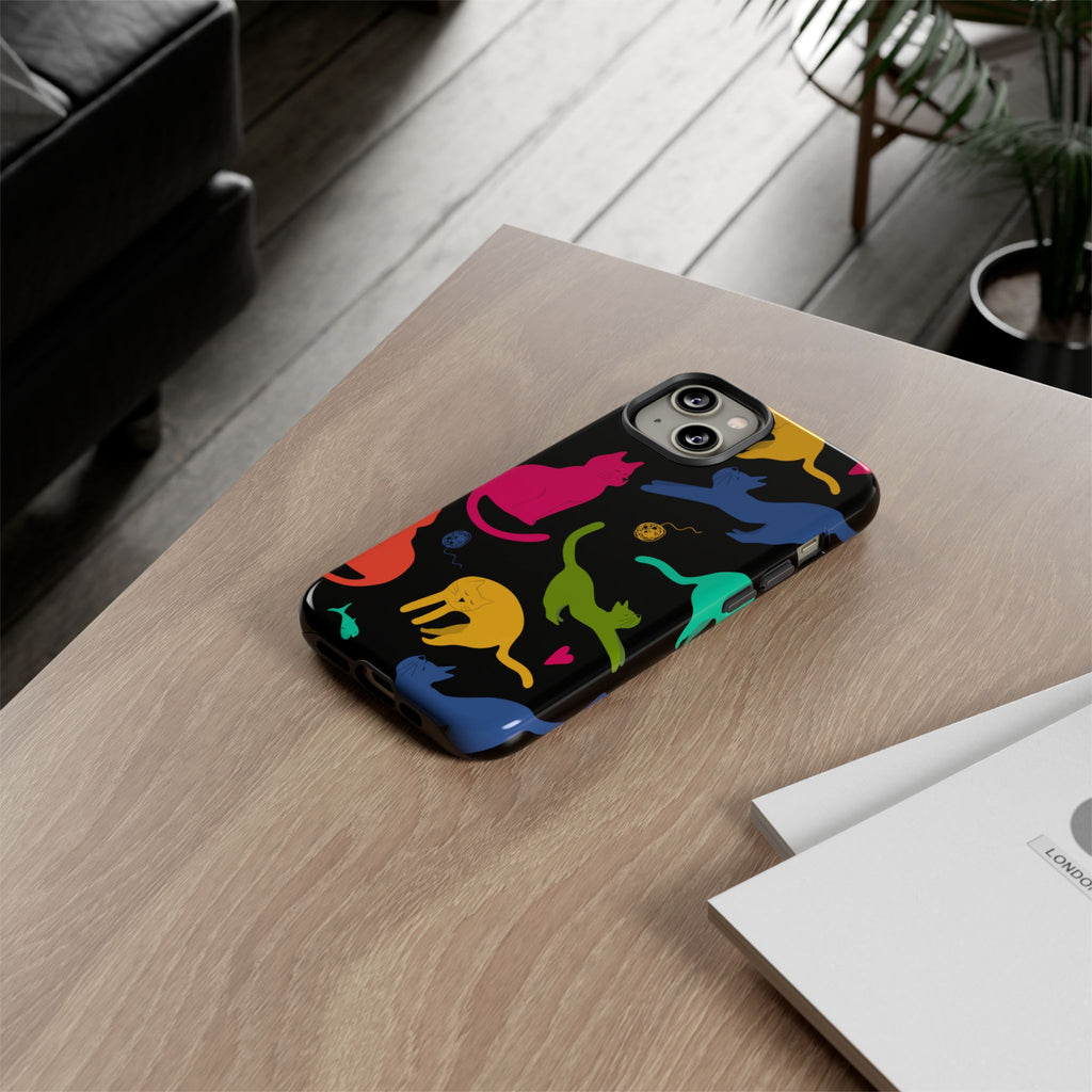 Colorful Cat Phone Case - Fun Pet Lover Accessory, Paw-some Gift for Cat Owners, Colorful Protective Cover, Cute Animal Phone [...]