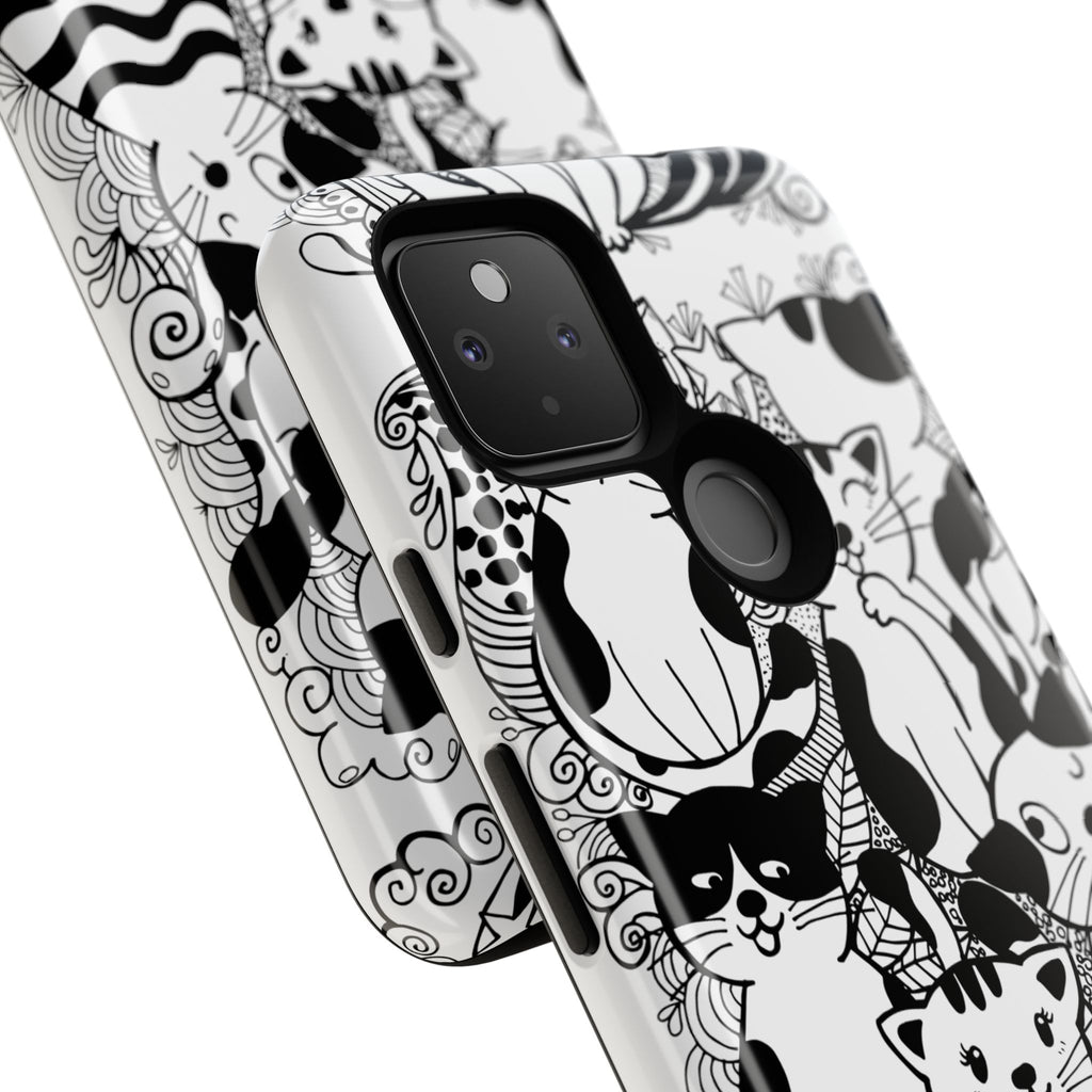 Cat-Themed Phone Case, Cute Cat Art, Pet Lover Gift, Birthday Present, Unique Cat Decor, Fun Tech Accessories, Animal Lover Case