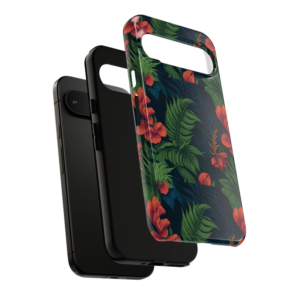 Tropical Phone Case with Floral Design, Eco-Friendly Protection for Summer Vibes, Ideal Gift for Nature Lovers, Vibrant Background