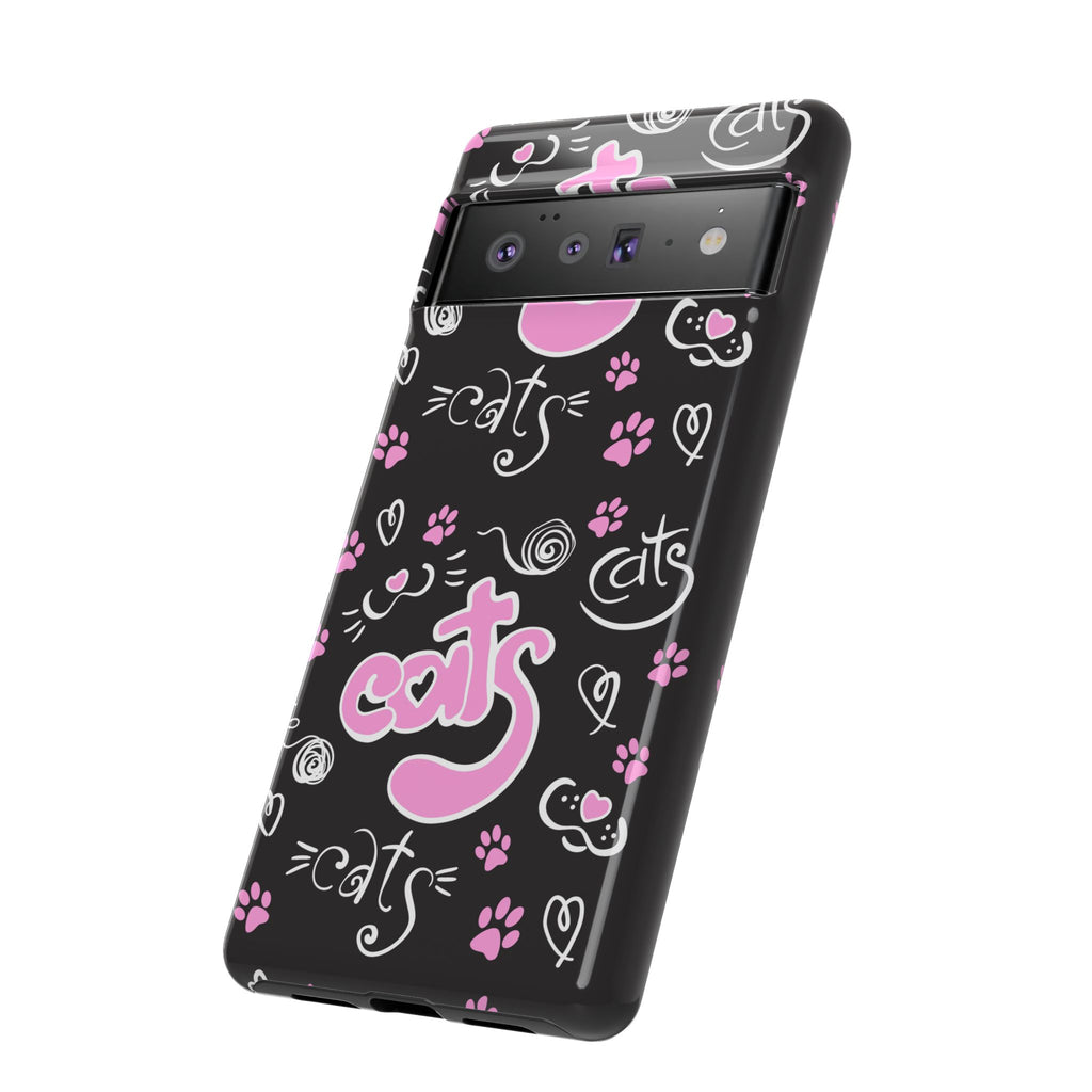 Cute Cat Print Phone Cases, Tough Cases for Cat Lovers, Pet Phone Cover, Gift for Cat Moms, Stylish Phone Accessories