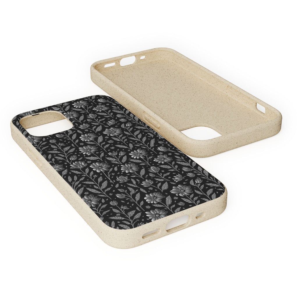 Eco-Friendly Floral Phone Case, Biodegradable iPhone Case, Sustainable Fashion Accessory, Nature Lover Gift, Eco-Conscious Phone Cover